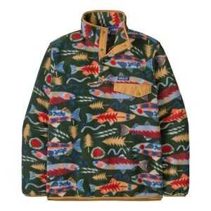 Patagonia Salmon Energy Synchilla Fleece Pullover LARGE